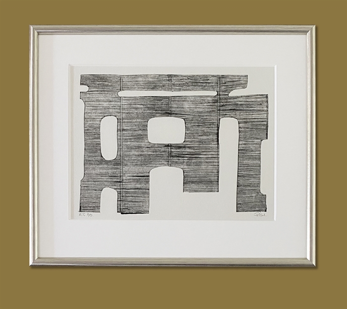 Signeret collografi af Pernille Calundan - p.t. udstillet hos Dansk Design Atelier