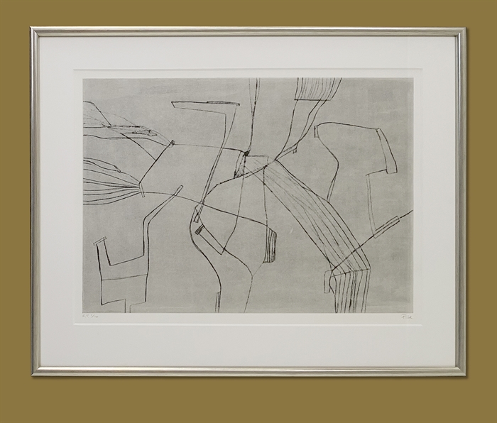 Signeret collografi af Pernille Calundan - p.t. udstillet hos Dansk Design Atelier